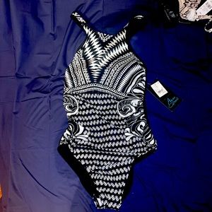 Aqua green one piece bathing suit